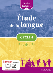 Jardin des lettres - Étude de la langue Cycle 4 (2016) - Bimanuel