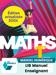 Maths 1re (Ed num 2024) - LIB manuel numérique enseignant