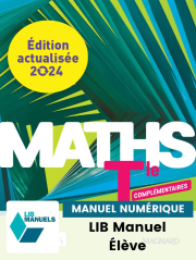 Maths Complémentaire Tle (Ed.num.2024) - Manuel numérique élève
