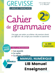 Cahier Grevisse 2de (2022) - Manuel numérique enseignant